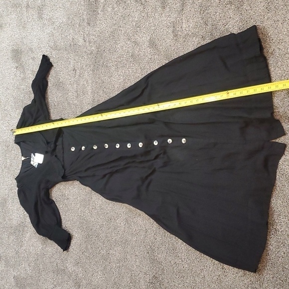 NWT Free People String of Hearts Cut Out Smocked Maxi Dress black Size XS - Picture 10 of 12